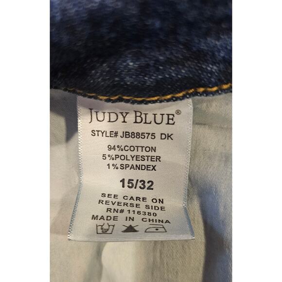 Judy Blue High Waist  Straight Fit Women's Blue Jeans, Sz 15/32, Excellent cond - Picture 7 of 8